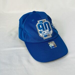 Detroit Lions Hat Cap One Size Strap Back Blue NFL Football Miller Lite 90 Years
